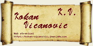 Kokan Vicanović vizit kartica